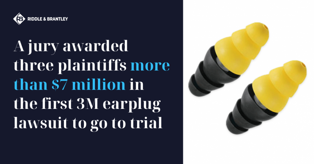 3M Loses First Earplugs Trial - Riddle & Brantley