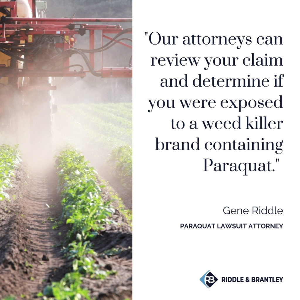 How to Prove Paraquat Brand Exposure - Riddle & Brantley