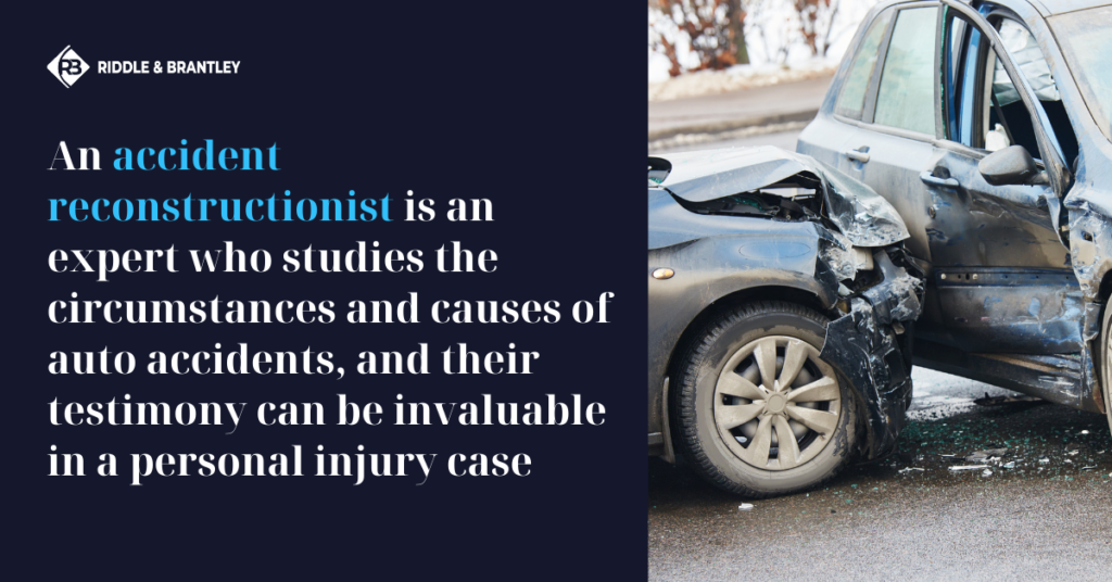 An accident reconstructionist is an expert who studies the circumstances and causes of auto accidents, and their testimony can be invaluable in a personal injury case.