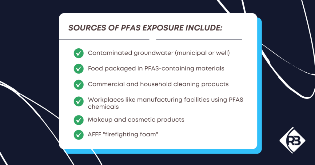 Source of PFAS Exposure and Cancer Risk - Riddle & Brantley PFAS Lawsuit Lawyers