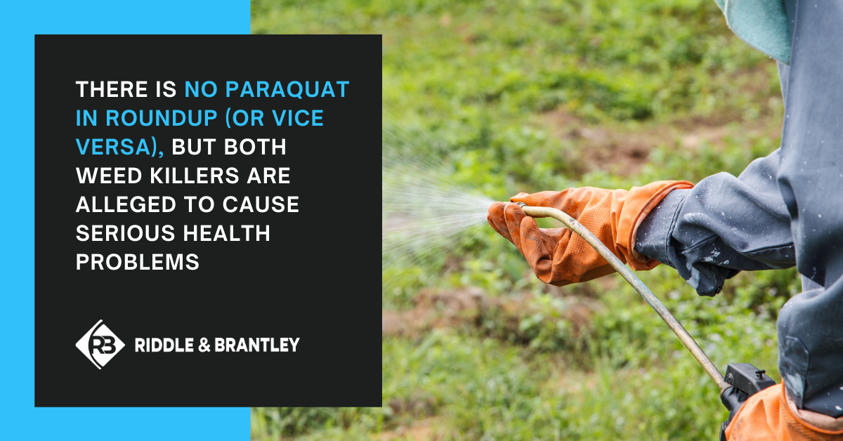 Does Roundup Contain Paraquat?  Paraquat Lawsuit — Riddle & Brantley