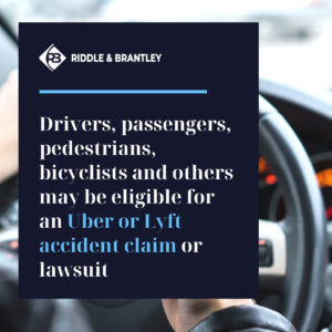 Drivers, passengers, pedestrians, bicyclist, and others may be eligible for an Uber or Lyft accident claim or lawsuit.