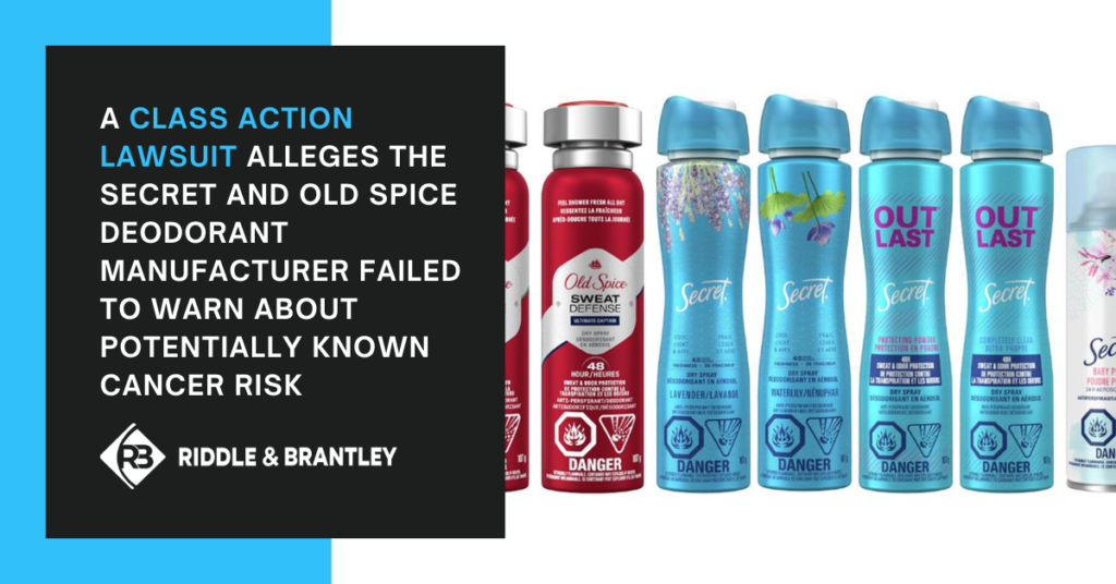Deodorant Class Action Against Old Spice and Secret Manufacturer Proctor & Gamble
