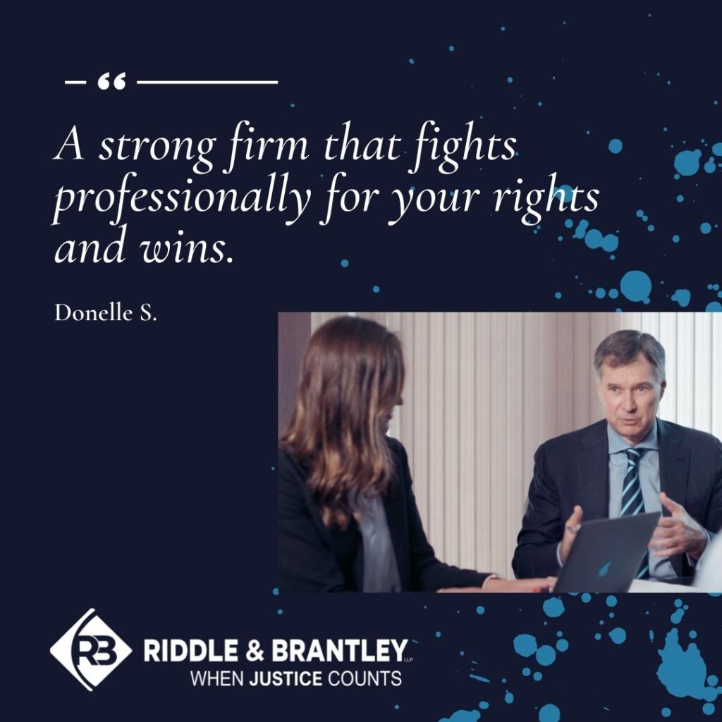 "A strong firm that fights professionally for your rights and wins." -Donyelle S.