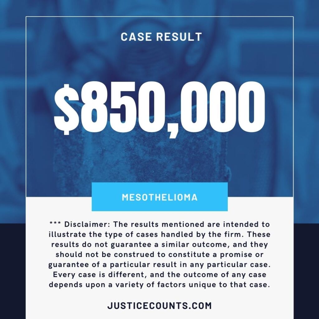 Case Result - $850,000 - Mesothelioma - Riddle & Riddle