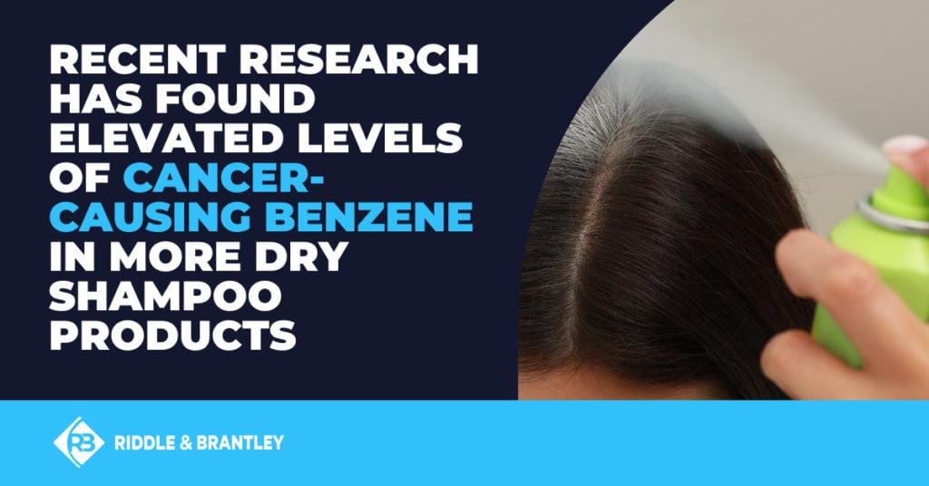 Recent research has found elevated levels of cancer-causing benzene in more dry shampoo products.