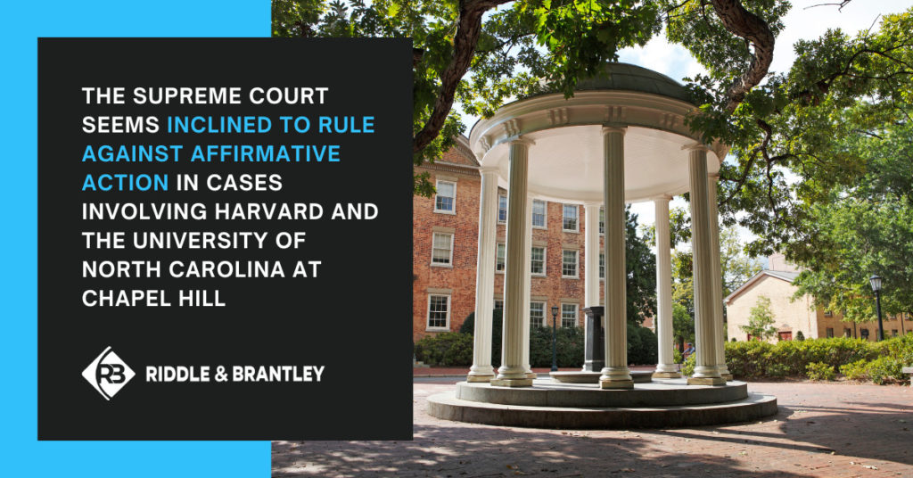 The Supreme Court seems inclined to rule against affirmative action in cases involving Harvard and the University of North Carolina at Chapel Hill