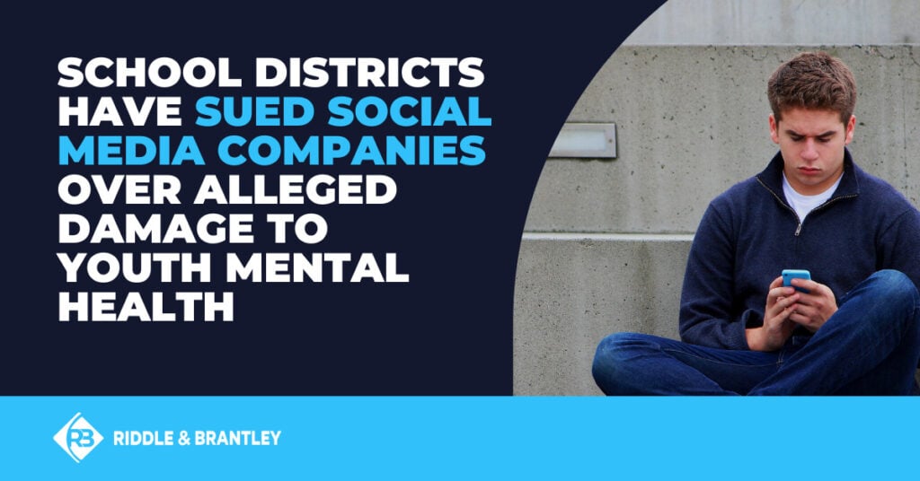 School districts have sued social media companies over alleged damage to youth mental health.