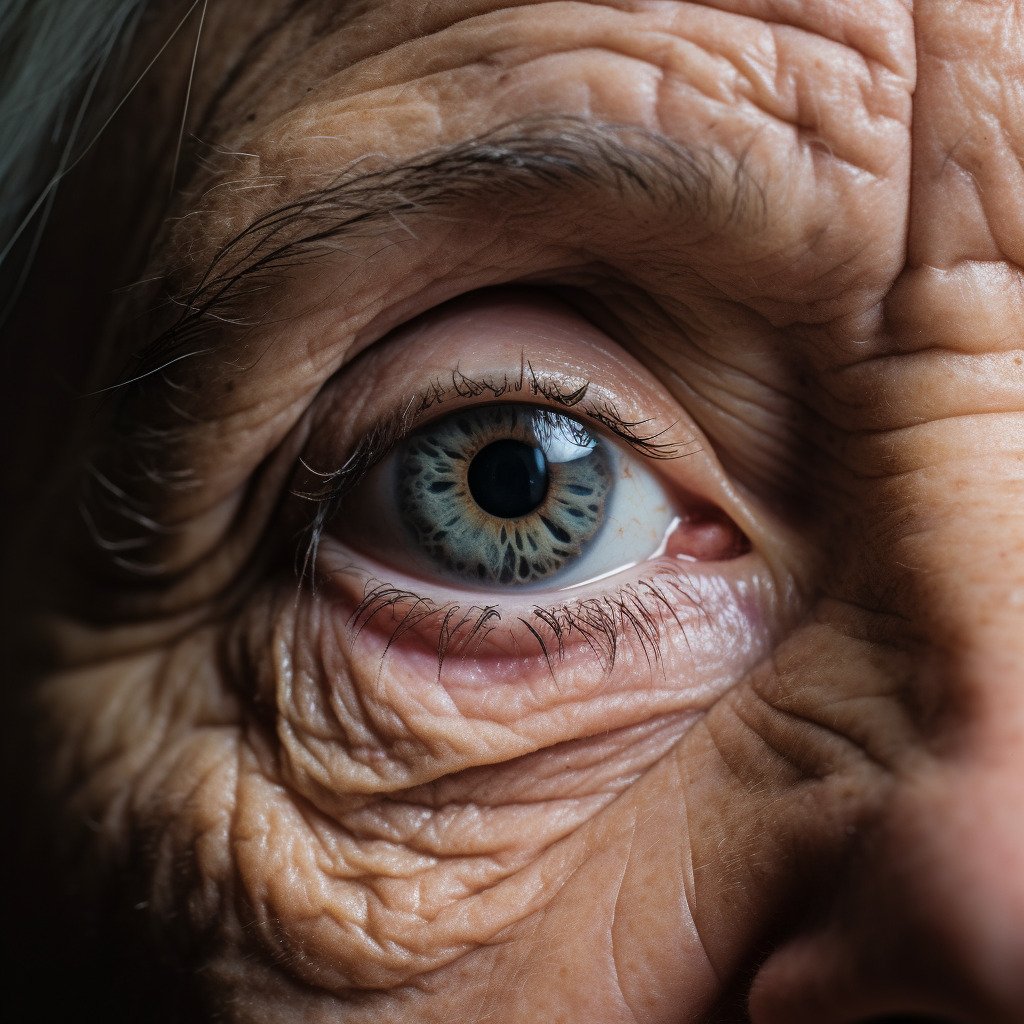 An elderly woman with thyroid eye disease (TED)