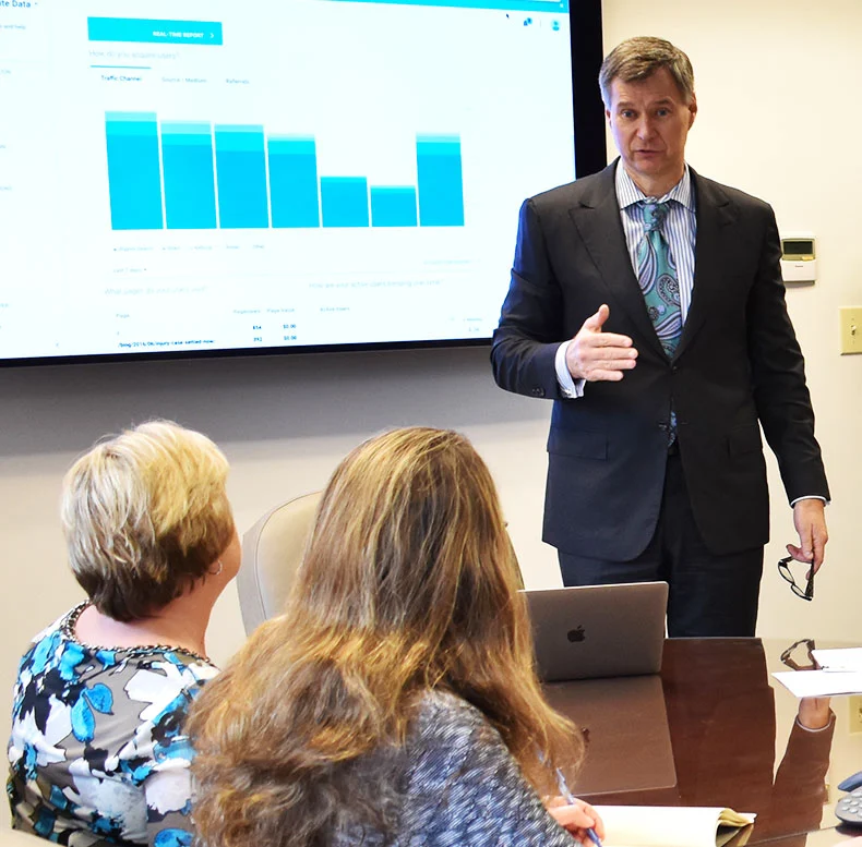 Attorney conducting a session