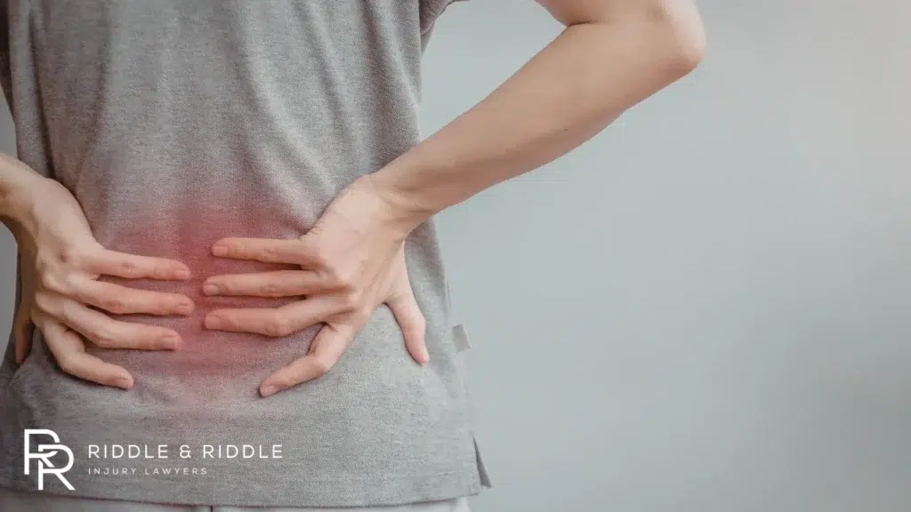 a guy having a back pain