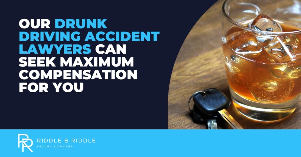 Our drunk driving accident lawyers can seek maximum compensation for you.