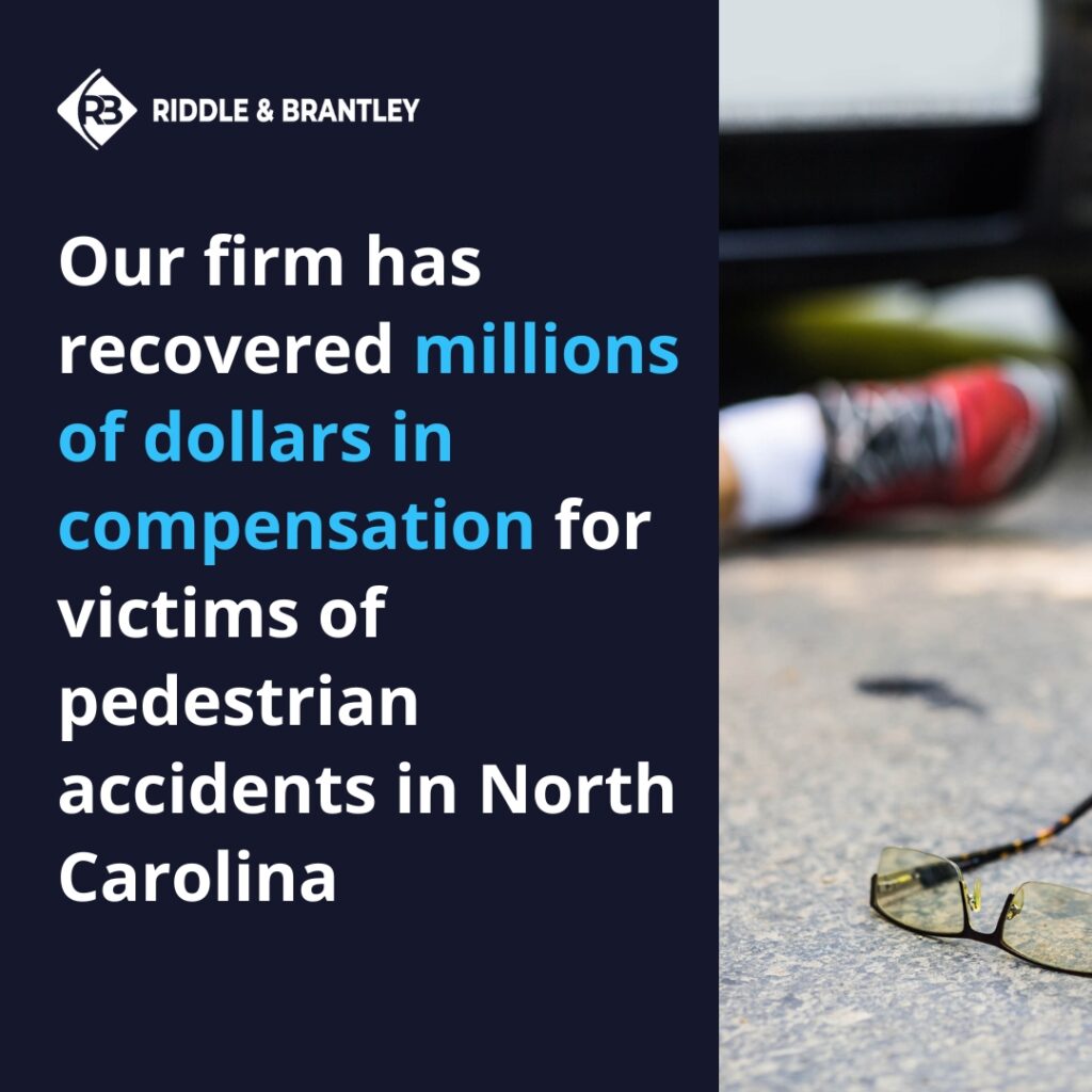 Nuestra firma ha recuperado millones de dólares en compensación para las víctimas de accidentes de peatones en Carolina del Norte.